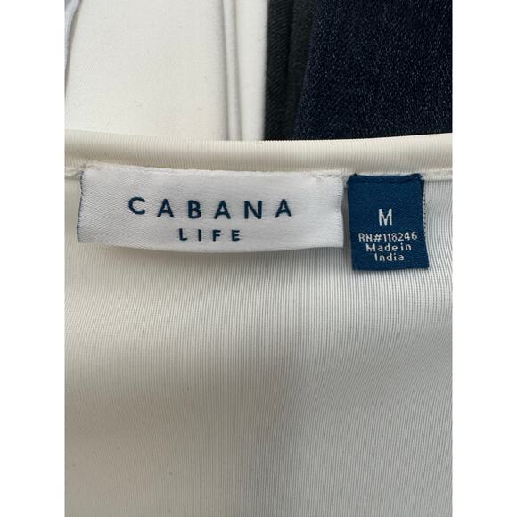 Cabana Life White off White Dolman Sleeve Mini Dress Beach Coverup Medium LN - Picture 7 of 9